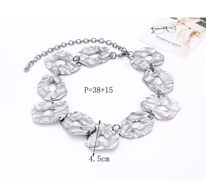 Fashion Silver Color Irregular?shape?decorated?necklace,Bib Necklaces