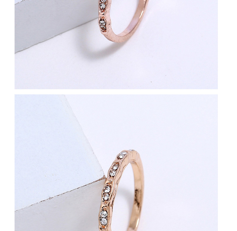Fashion Rose Gold Diamond Decorated Pure Color Ring,Fashion Rings