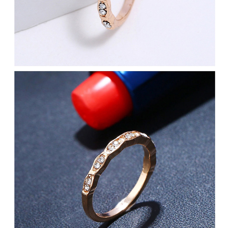 Fashion Gold Color Diamond Decorated Pure Color Ring,Fashion Rings