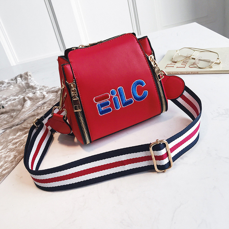 Fashion Red Letter Pattern Decorated Shoulder Bag,Handbags