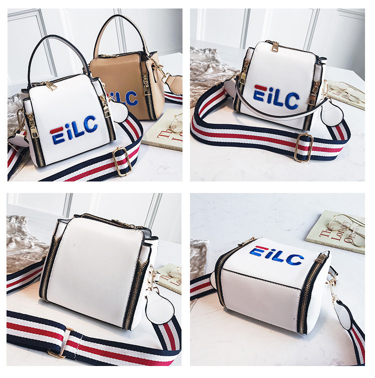 Fashion White Letter Pattern Decorated Shoulder Bag,Handbags
