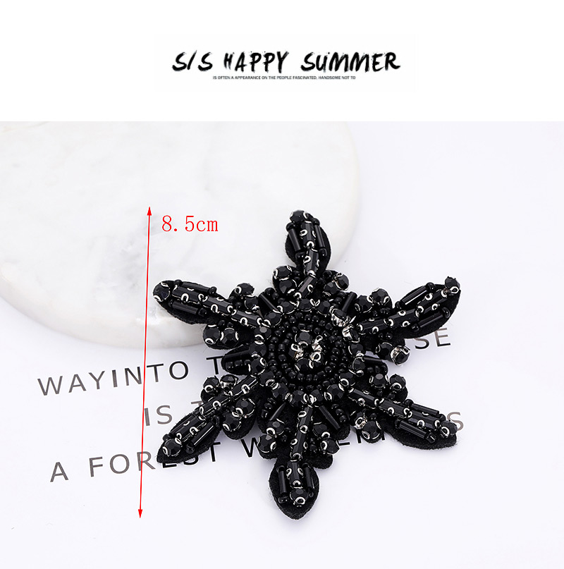 Fashion Black Flower Shape Decorated Pure Color Patch,Household goods