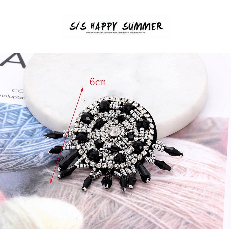 Fashion Black Tassel Decorated Round Shape Patch,Household goods