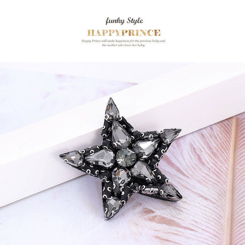 Fashion Dark Gray Star Shape Decorated Pure Color Patch,Household goods