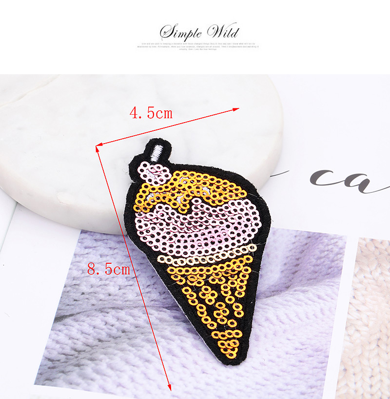 Fashion Yellow Ice Cream Shape Decorated Patch,Household goods