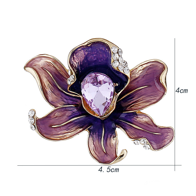 Fashion Purple Flower Shape Decorated Brooch,Korean Brooches