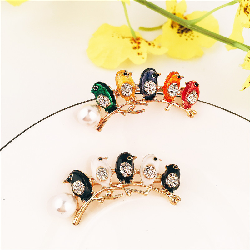 Fashion Multi-color Bird Shape Decorated Brooch,Korean Brooches
