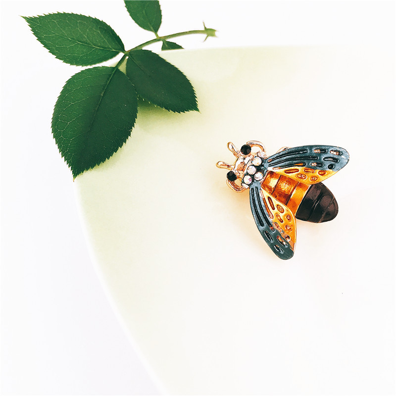 Fashion Yellow Insect Shape Decorated Brooch,Korean Brooches