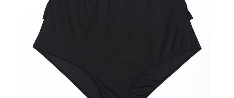 Fashion Black Color Matching Decorated Bikini,Swimwear Plus Size