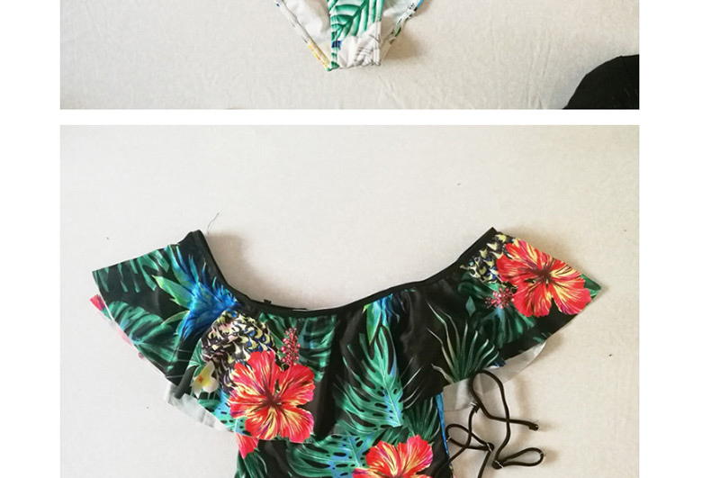 Fashion Multi-color Flower Pattern Decorated Swimwear,One Pieces