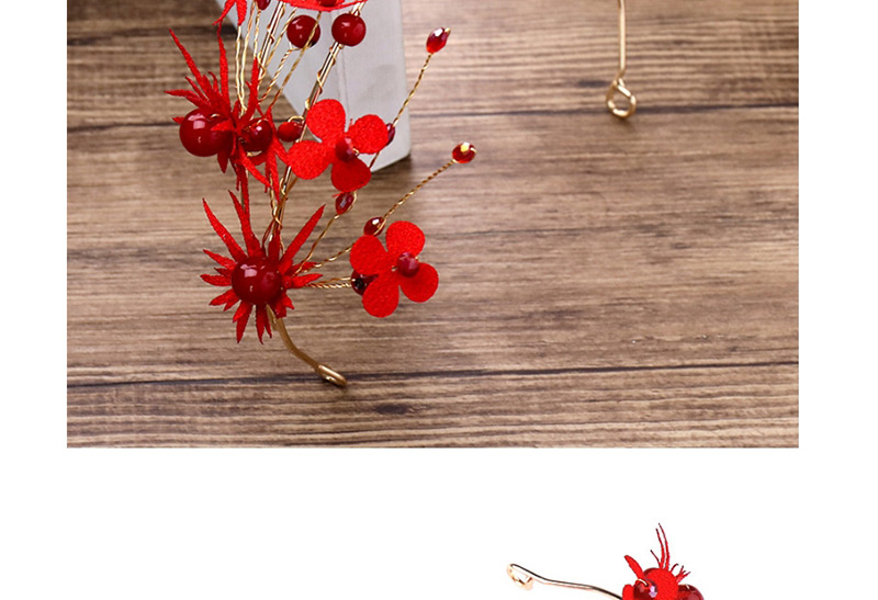 Fashion Red Flower Shape Decorated Hair Accessories,Head Band