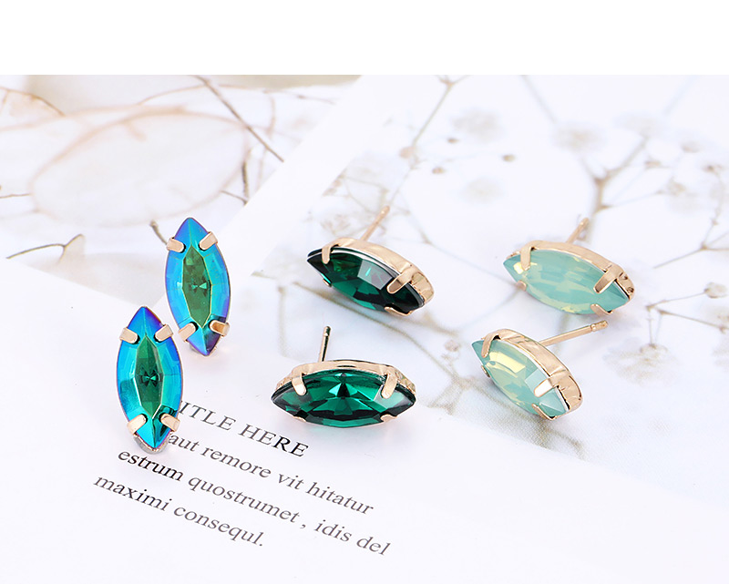 Fashion Multi-color Oval Shape Decorated Earrings,Stud Earrings