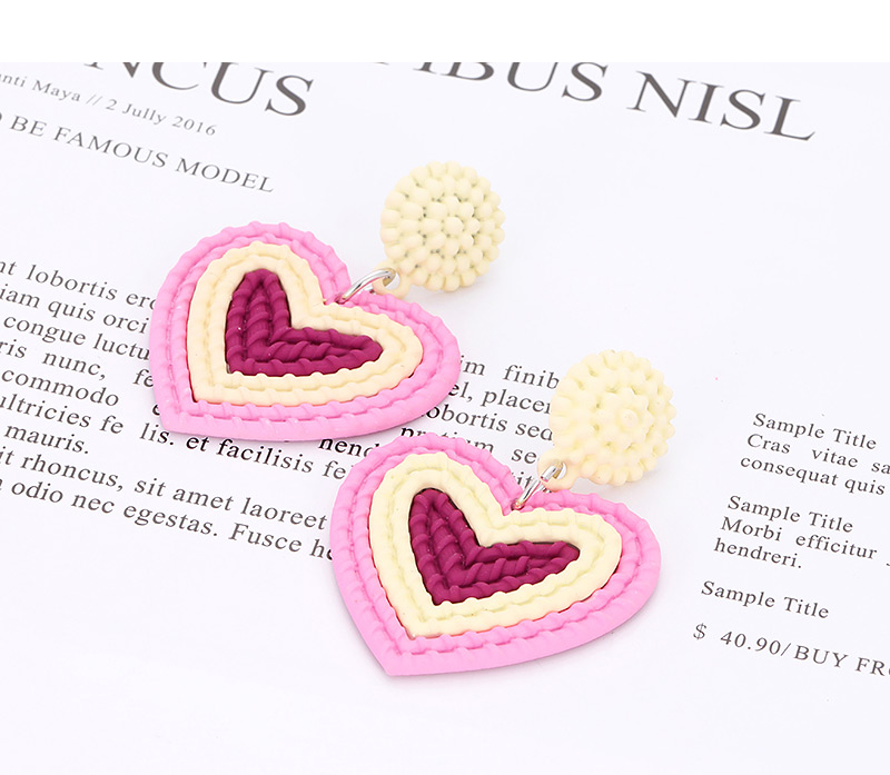 Fashion Purple Heart Shape Decorated Earrings,Drop Earrings