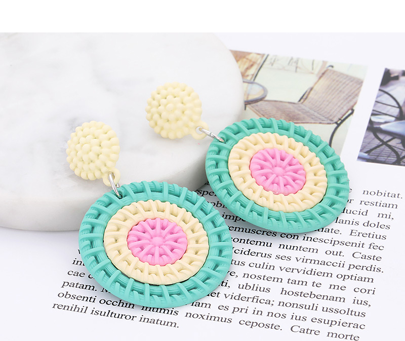 Fashion Pink Color Matching Decorated Earrings,Drop Earrings
