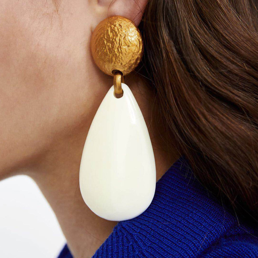 Fashion Gold Color Water Drop Shape Decorated Earrings,Drop Earrings