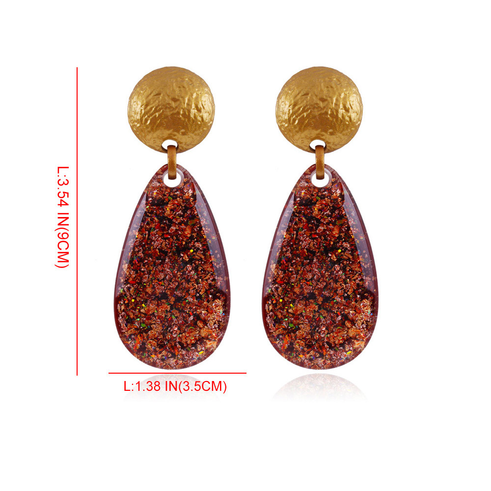 Fashion Gold Color Water Drop Shape Decorated Earrings,Drop Earrings