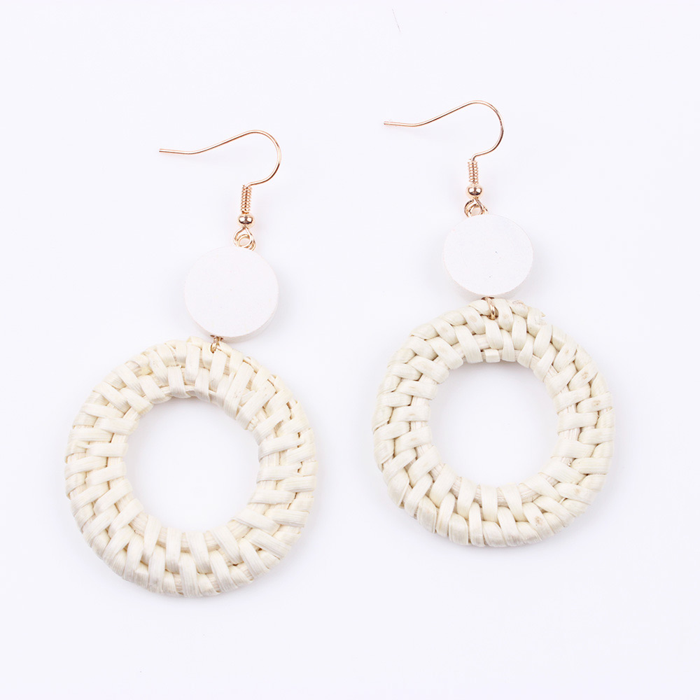 Fashion Blue+white Round Shape Decorated Earrings,Drop Earrings
