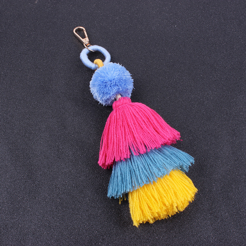 Fashion Multi-color Tassel Decorated Key Chain,Fashion Keychain