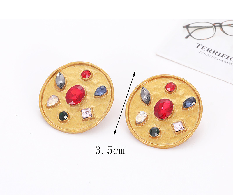 Fashion Silver Color Round Shape Decorated Earrings,Stud Earrings
