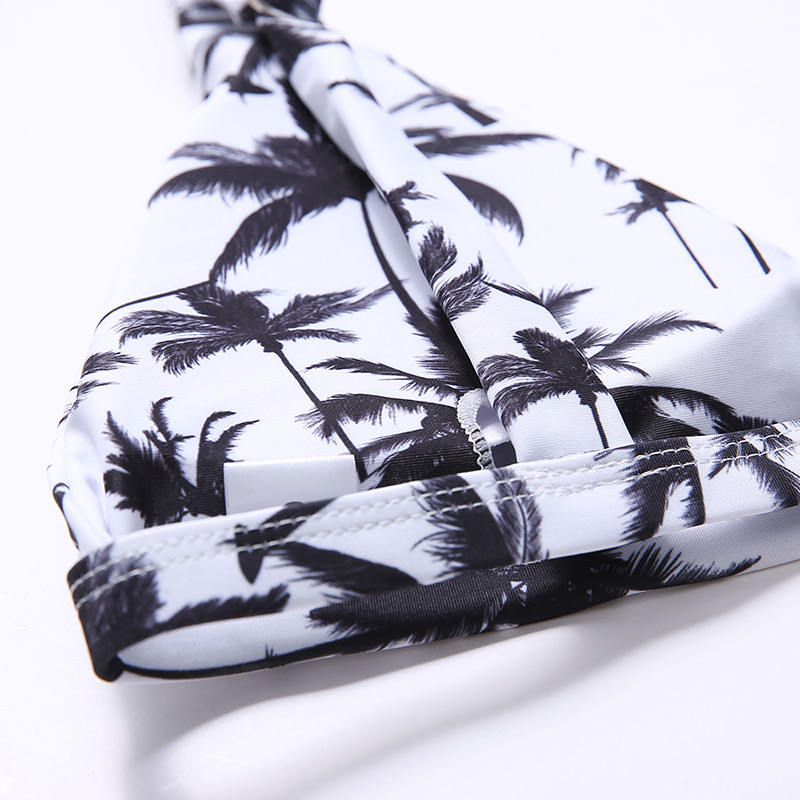 Fashion Black+white Tree Pattern Decorated Swimwear,Bikini Sets