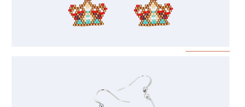 Fashion Multi-color Crown Shape Decorated Earrings,Earrings