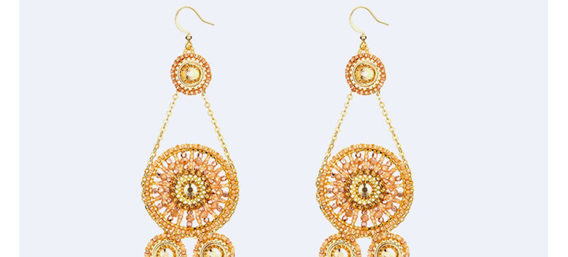 Fashion Gold Color Round Shape Decorated Pure Color Earrings,Drop Earrings