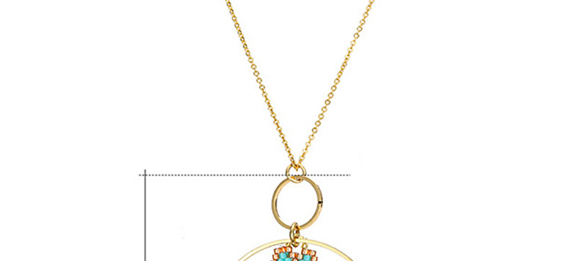 Fashion Gold Color+red Heart Shape Decorated Necklace,Necklaces