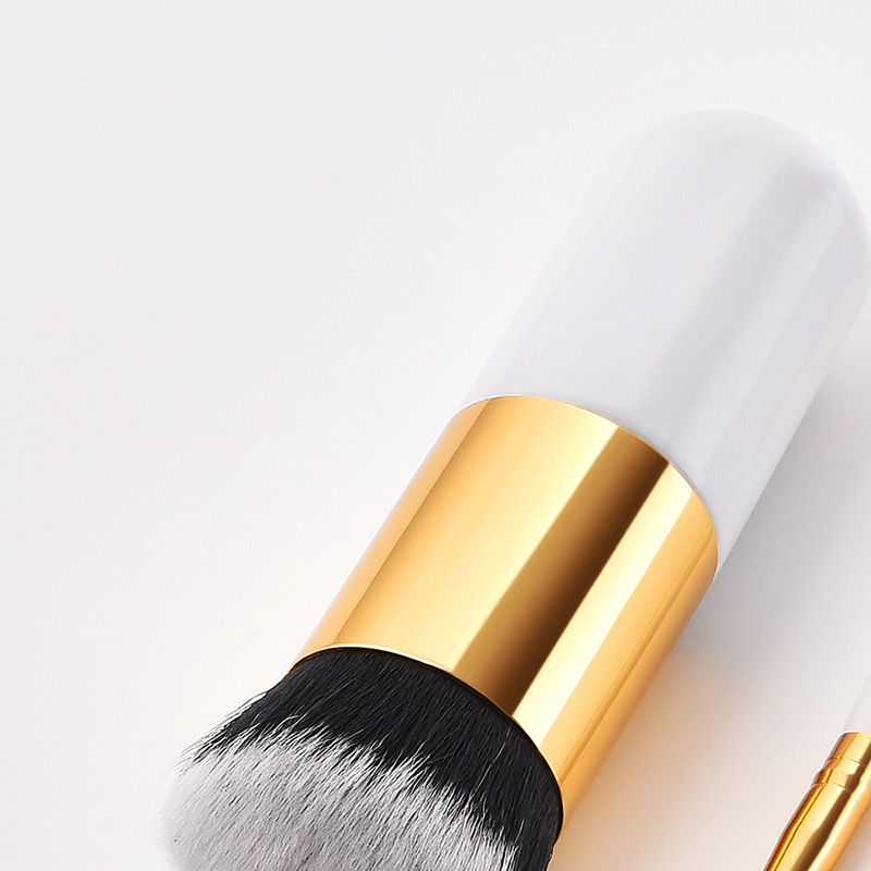 Fashion Gold Color+white Cylindrical Shape Design Eyebrow Brush(2pcs),Beauty tools