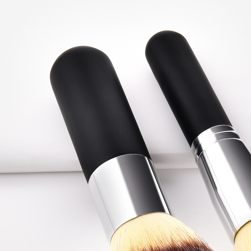 Fashion Silver Color+black Color Matching Design Cosmetic Brush(2pcs),Beauty tools