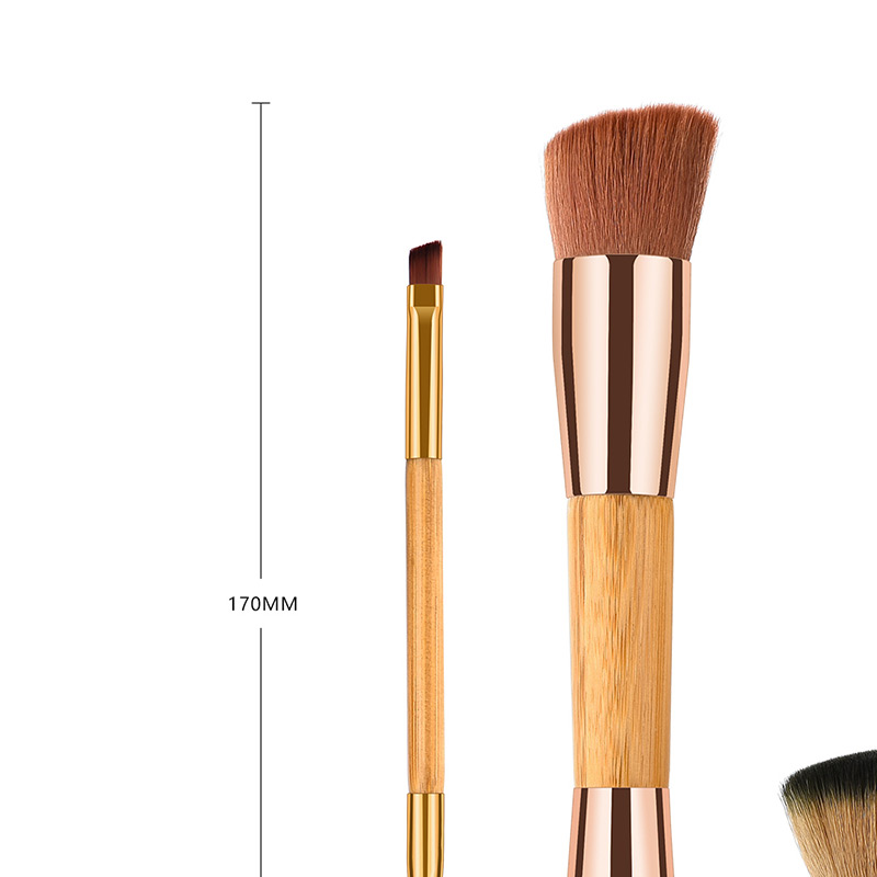 Fashion Gold Color+brown Geometric Shape Design Cosmetic Brush(3pcs),Beauty tools