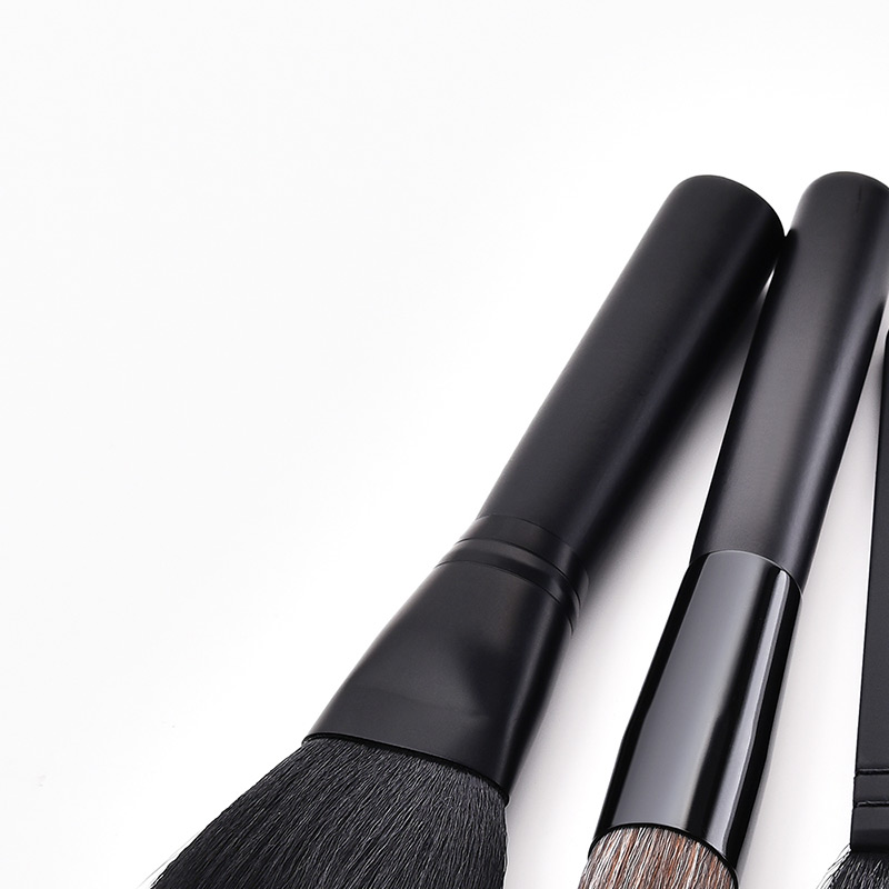 Fashion Black Pure Color Design Cosmetic Brush(3pcs),Beauty tools