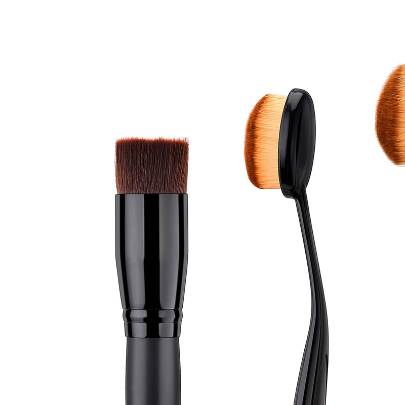 Fashion Black+brown Toothbrush Shape Design Cosmetic Brush(3pcs),Beauty tools