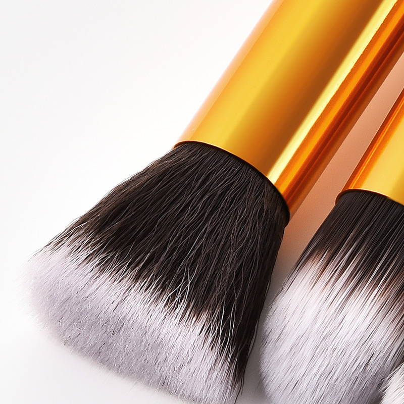 Fashion Gold Color+black Geometric Shape Design Cosmetic Brush(10pcs),Beauty tools