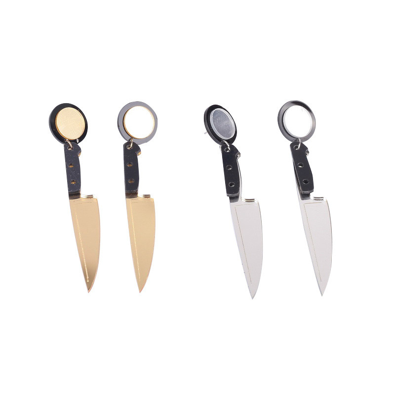 Fashion Silver Color Knife Shape Design Long Earrings,Drop Earrings