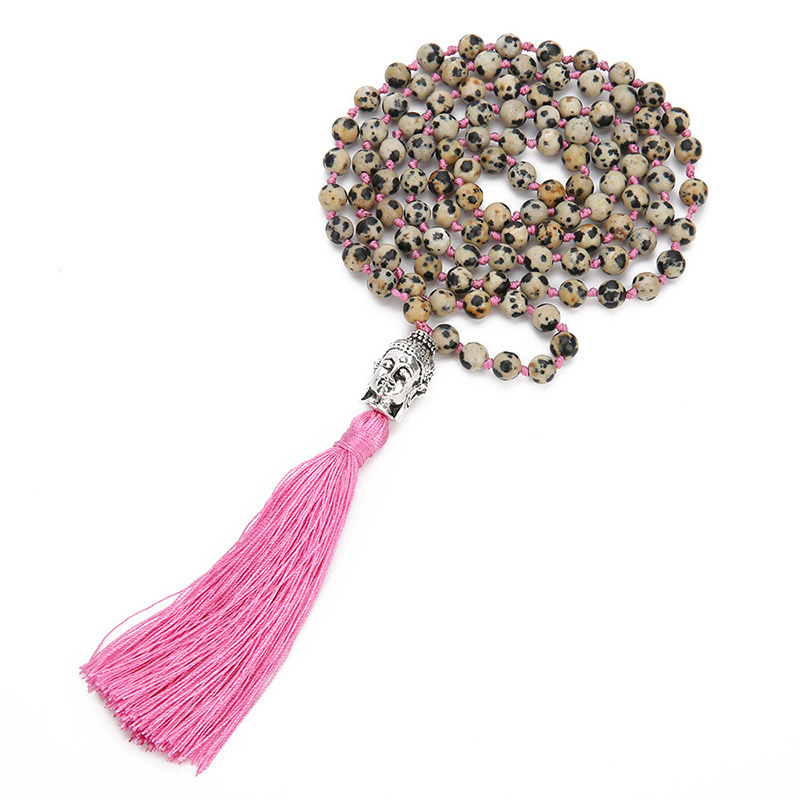 Fashion Pink Tassel&beads Decorated Long Necklace,Thin Scaves