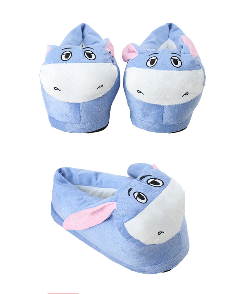 Lovely Blue+white Donkey Shape Design Thickened Shoes(for Child ),Cartoon Pajama