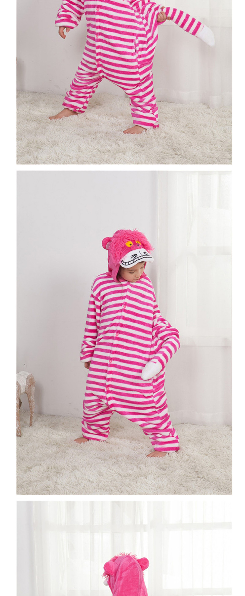 Lovely Pink Cheshire Cat Shape Design Pajamas,Cartoon Pajama