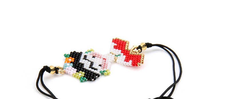 Fashion Multi-color Girl Shape Decorated Beads Bracelet,Beaded Bracelet