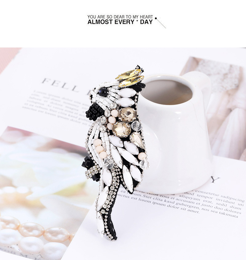 Fashion White Full Diamond Design Bird Shape Brooch,Korean Brooches