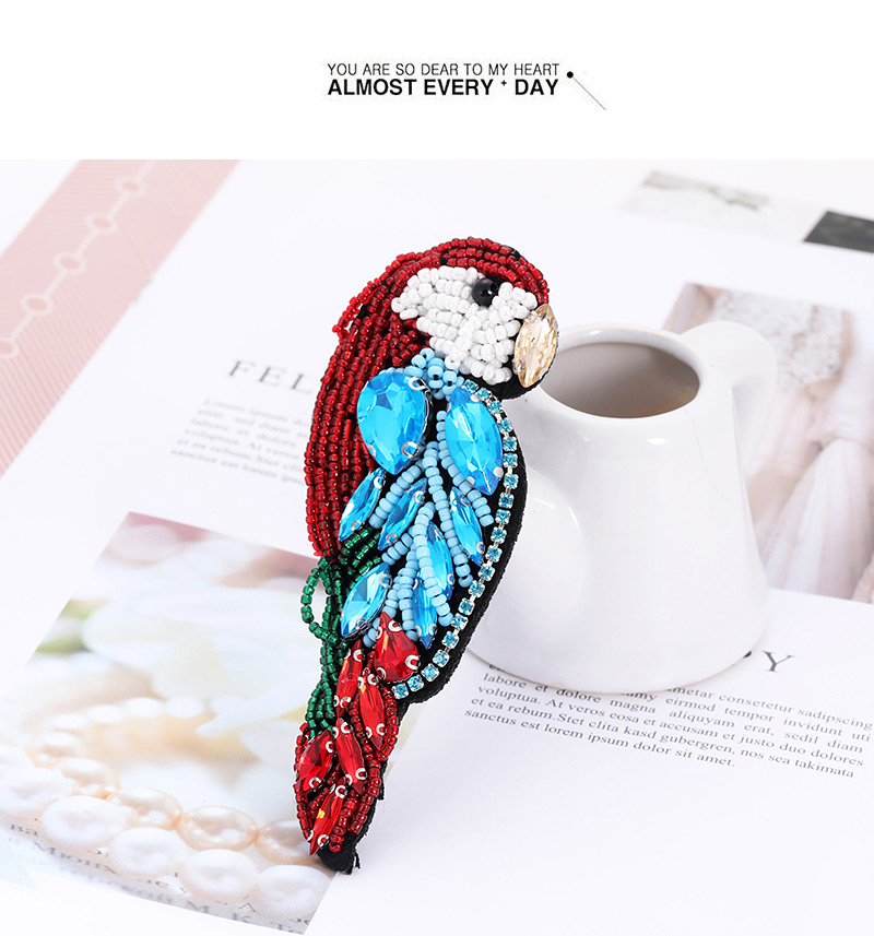 Fashion Red Beads&diamond Decorated Bird Shape Brooch,Korean Brooches