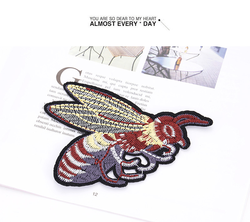 Fashion Multi-color Embroidered Bee Shape Design Patch,Household goods