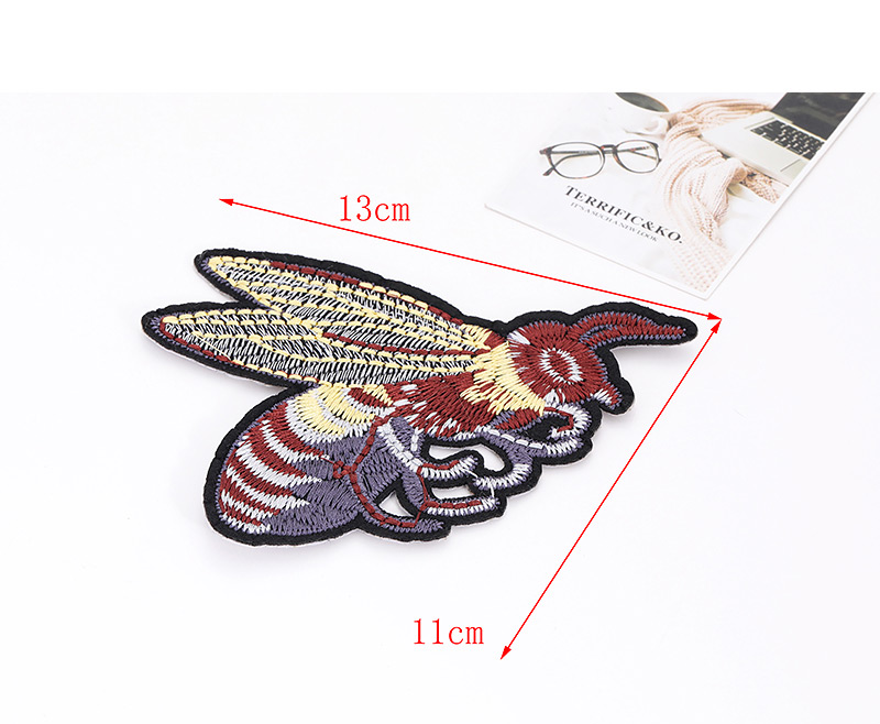 Fashion Multi-color Embroidered Bee Shape Design Patch,Household goods