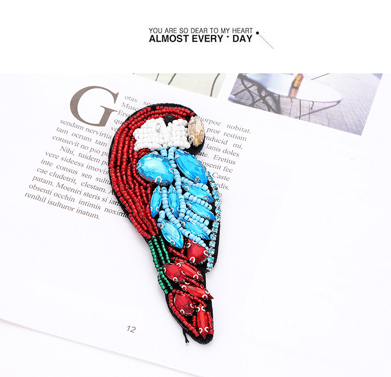 Fashion Red+blue Bird Shape Design Color Matching Patch,Household goods