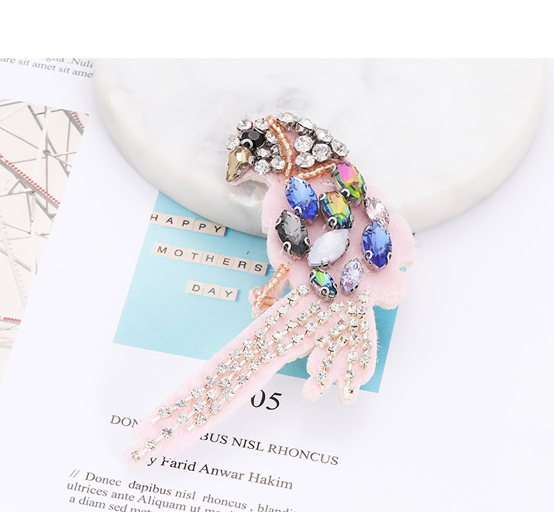 Fashion Pink Diamnd Decorated Bird Shape Patch,Household goods