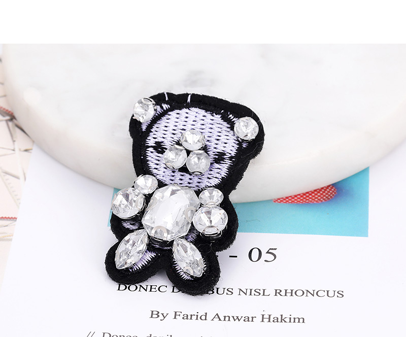 Fashion White Diamond Decorated Bear Shape Patch,Household goods