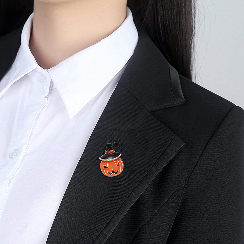Fashion Multi-color Halloween Pumpkin Shape Design Brooch,Korean Brooches