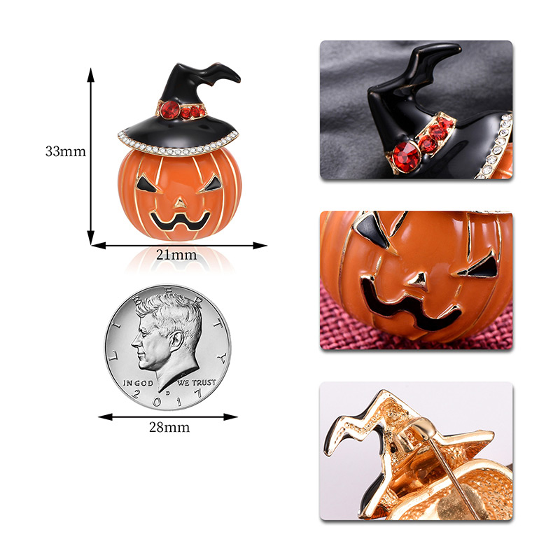 Fashion Multi-color Halloween Pumpkin Shape Design Brooch,Korean Brooches