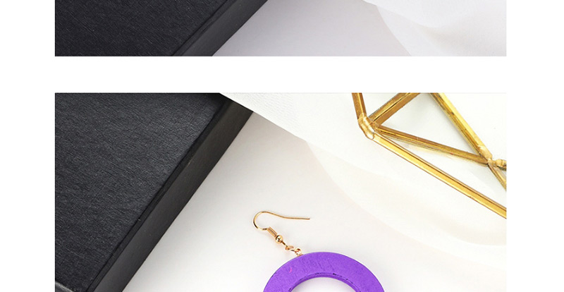 Sweet Purple C Shape Design Pure Color Earrigs,Drop Earrings