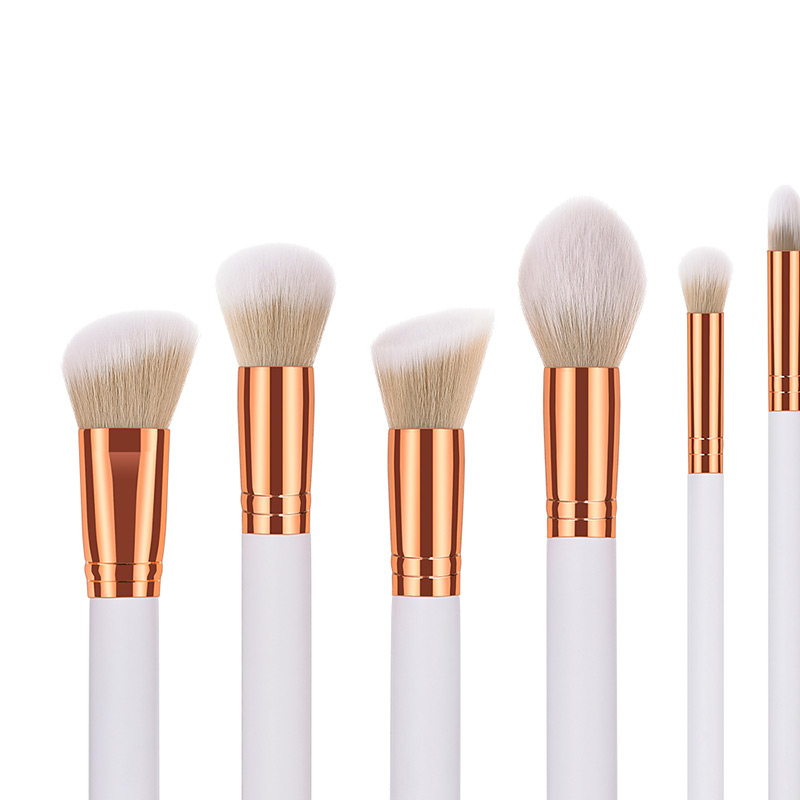 Trendy Gray+white Flame Shape Design Cosmetic Brush(10pcs),Beauty tools