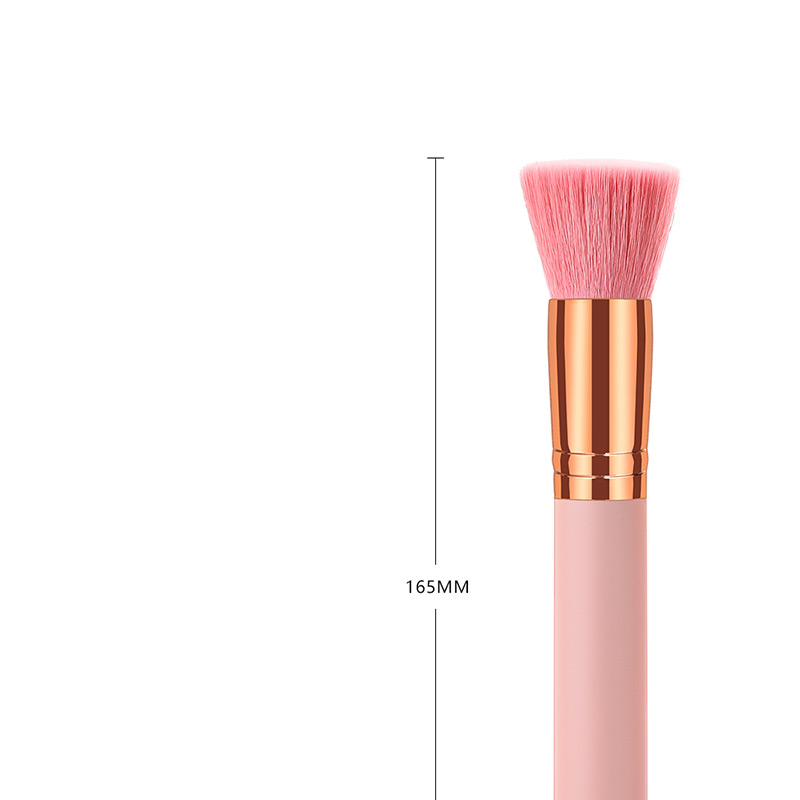 Trendy Pink+gold Color Flat Shape Design Cosmetic Brush(1pc),Beauty tools